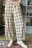 Patrick Plaid Brushed Cotton Demi Bloom Pant Mocha Blush